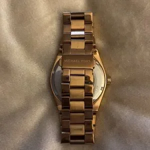 Michael Kors - Rose Gold/Chrome Watch w/ Black Face Michael Kors Lennox Chronograph Black Dial Rose Gold Steel  main image 4